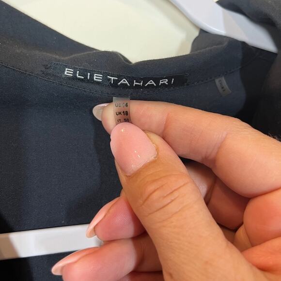 Tahari Women's Long Sleeve Tie Waist Dress Pockets Office Work Professional 14 - Picture 3 of 12